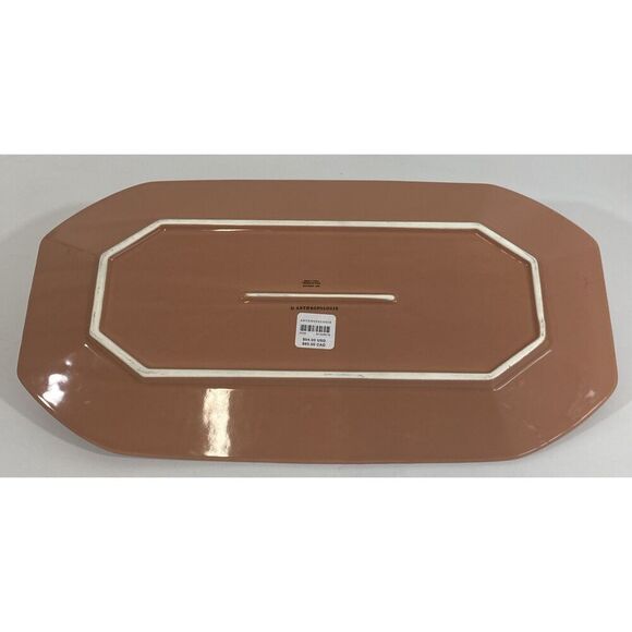 New Anthropologie Loro Bird Ceramic Serving Platter Peach 18” - Picture 8 of 9